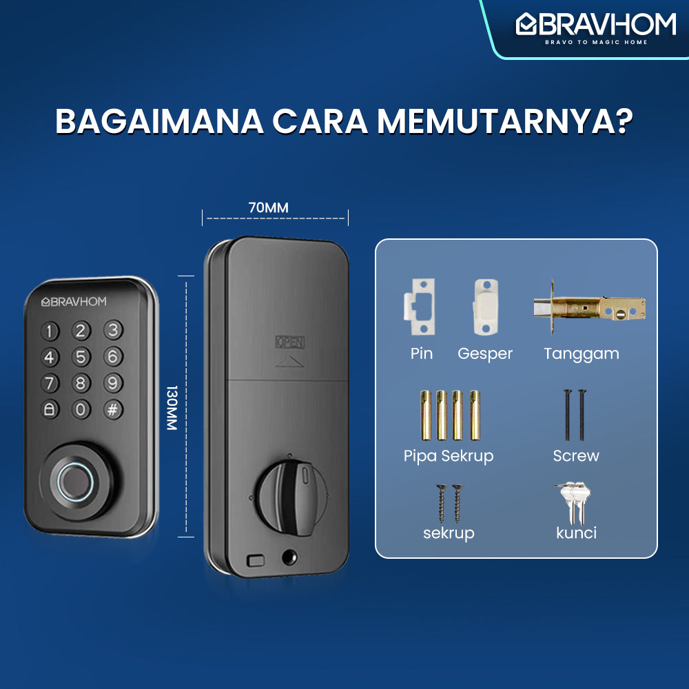 BravHom Smart Lock BS-L706 BravHom Smart Lock BS-L706 BravHom Kadonio Smart Home