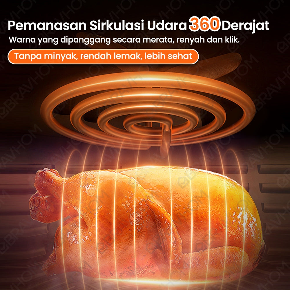 BravHom Air Fryer BL-AF02 BravHom Air Fryer BL-AF02 BravHom Kadonio Smart Home
