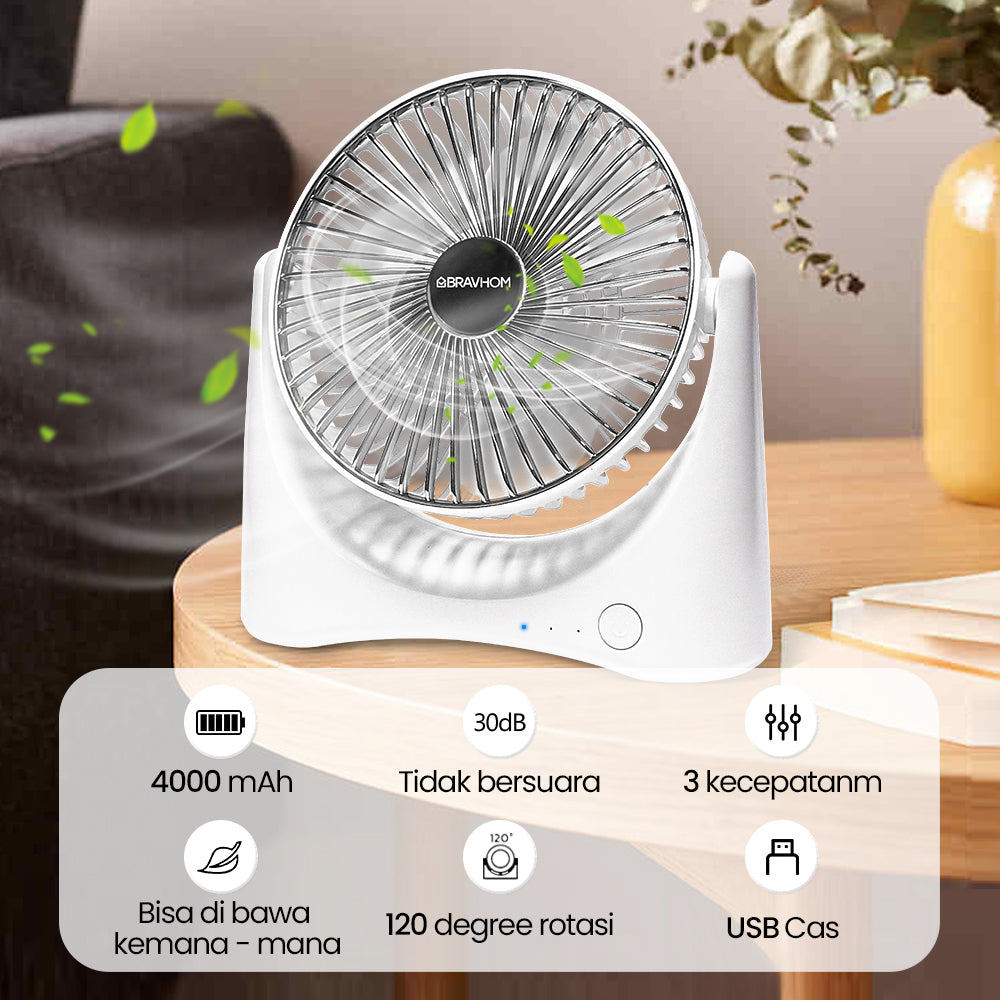 BravHom Protable Desktop Fan BL-FN04 BravHom Protable Desktop Fan BL-FN04 BravHom Kadonio Smart Home