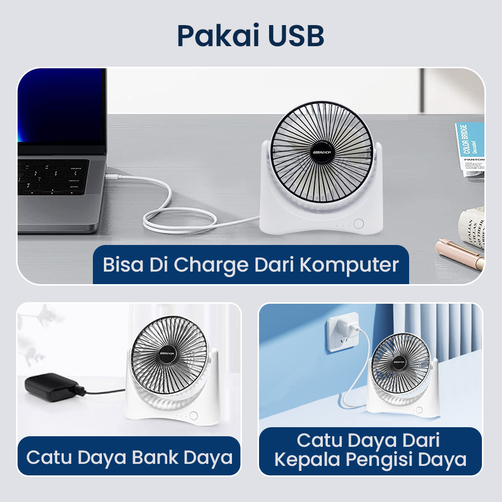 BravHom Protable Desktop Fan BL-FN04 BravHom Protable Desktop Fan BL-FN04 BravHom Kadonio Smart Home