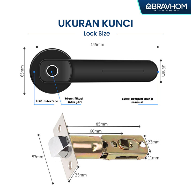 L401 L401 BravHom Smart Lock Kadonio Smart Home