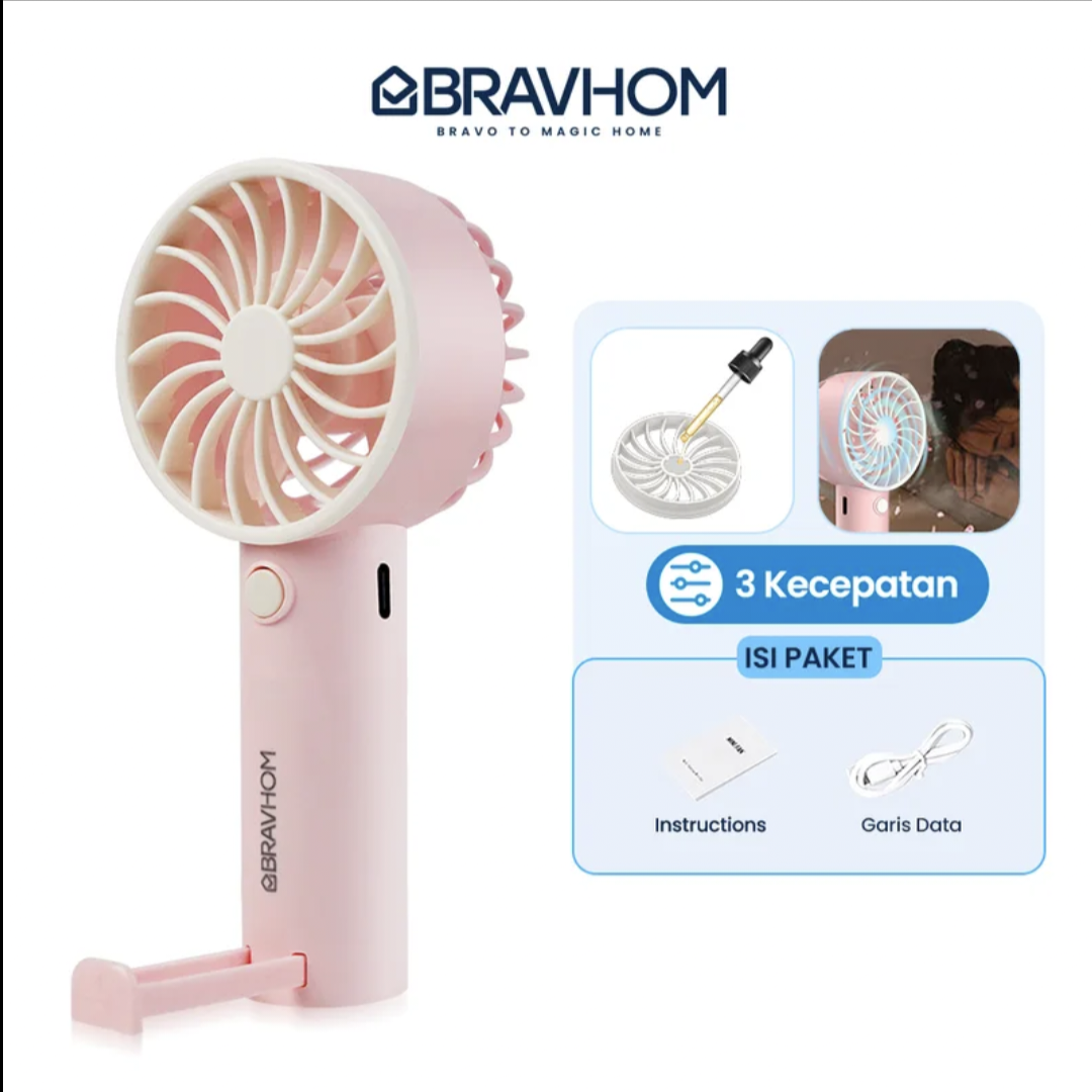 (COD)Bravhom 2IN1 Kipas Angin Mini PortableAromaterapi 3 Kecepatan Phone Holder (COD)Bravhom 2IN1 Kipas Angin Mini PortableAromaterapi 3 Kecepatan Phone Holder BravHom Fan Kadonio Smart Home