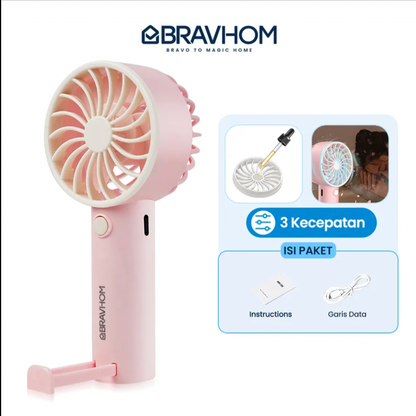 (COD)Bravhom 2IN1 Kipas Angin Mini PortableAromaterapi 3 Kecepatan Phone Holder (COD)Bravhom 2IN1 Kipas Angin Mini PortableAromaterapi 3 Kecepatan Phone Holder BravHom Fan Kadonio Smart Home
