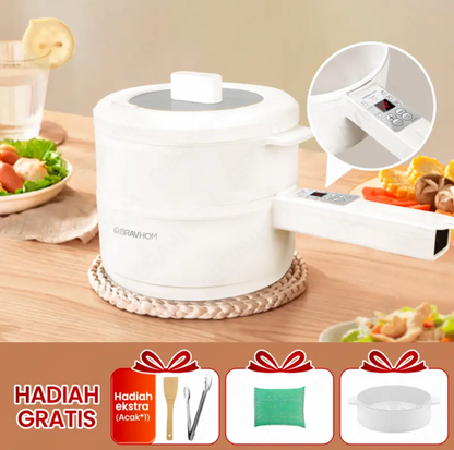 (COD)Bravhom Panci Listrik Multifungsi 1.8L Waktu Janji Temu Penyesuaian Api Anti Lengket Liner Nano Porselen Putih Perlindungan Terlalu Panas Anti Gores Pelestarian Panas wajan elektrik pancilistrik 2liter electric pot (COD)Bravhom Panci Listrik Multifungsi 1.8L Waktu Janji Temu Penyesuaian Api Anti Lengket Liner Nano Porselen Putih Perlindungan Terlalu Panas Anti Gores Pelestarian Panas wajan elektrik pancilistrik 2liter electric pot BravHom Kitchen Appliances Kadonio Smart Home