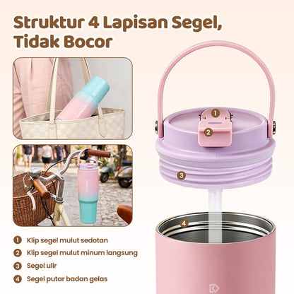 [3D Stiker DIY] (COD)Bravhom Gradasi Botol Tumbler Stainless Steel 304 Bisa Tahan Dingin &Panas tumblers stainless Botol Minum Trendi untuk Travel & Sehari-hari Kapasitas 89oml water cup cangkir Portabel BTO6 [3D Stiker DIY] (COD)Bravhom Gradasi Botol Tumbler Stainless Steel 304 Bisa Tahan Dingin &Panas tumblers stainless Botol Minum Trendi untuk Travel & Sehari-hari Kapasitas 89oml water cup cangkir Portabel BTO6 BravHom  Kadonio Smart Home