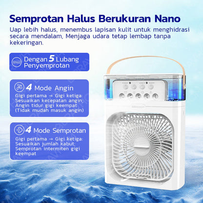 (COD)Bravhom kipas angin AC 4 Kecepatan Portable Waktu 2-6H Aromaterapi Nano Spray 4 Tingkatan 600ML Tangki Air 360° Adjustment Air Cooler Meja Kipas angin uap Portable (COD)Bravhom kipas angin AC 4 Kecepatan Portable Waktu 2-6H Aromaterapi Nano Spray 4 Tingkatan 600ML Tangki Air 360° Adjustment Air Cooler Meja Kipas angin uap Portable BravHom Fan Kadonio Smart Home