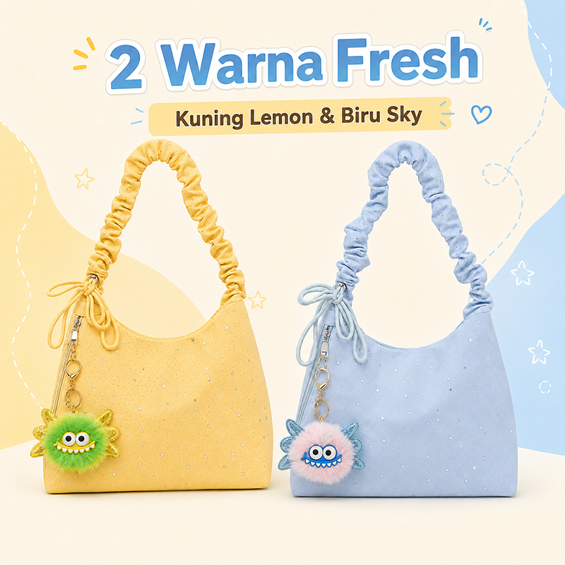 Bravhom Fashion Tas Bahu Tote Bintang Wanita Tali Kerut Adjustable, Bonus Gantungan Pom Pom Gratis, Tas Selempang Daily Use Muat Banyak BG18 Bravhom Fashion Tas Bahu Tote Bintang Wanita Tali Kerut Adjustable, Bonus Gantungan Pom Pom Gratis, Tas Selempang Daily Use Muat Banyak BG18 BravHom Official Store  Kadonio Smart Home