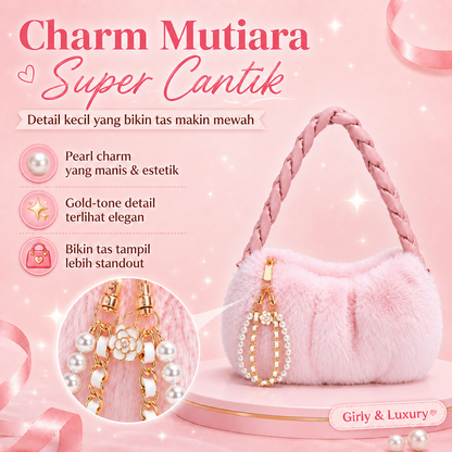 BRAVHOM Tas Bulu Fluffy Manis Korea OOTD Tas Bahu Wanita Lembut Premium Ada Aksesoris Mutiara Cocok Hangout Ngopi Pesta BRAVHOM Tas Bulu Fluffy Manis Korea OOTD Tas Bahu Wanita Lembut Premium Ada Aksesoris Mutiara Cocok Hangout Ngopi Pesta BravHom  Kadonio Smart Home