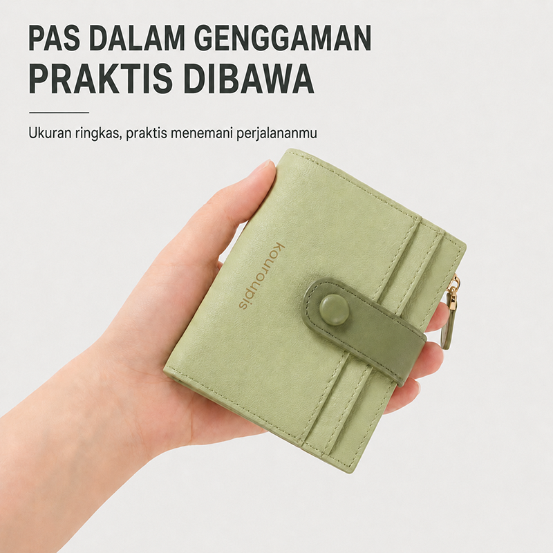 Bravhom Fashion Dompet Wanita Kulit Sapi Premium, Desain Simpel Dompet Kartu Mini Multifungsi dengan Saku Koin Resleting BG40 Bravhom Fashion Dompet Wanita Kulit Sapi Premium, Desain Simpel Dompet Kartu Mini Multifungsi dengan Saku Koin Resleting BG40 BravHom bag Kadonio Smart Home
