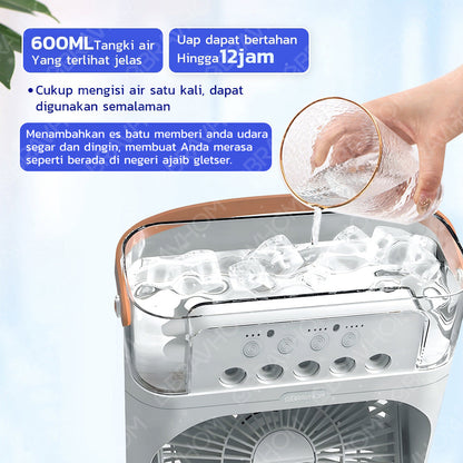 (COD)Bravhom kipas angin AC 4 Kecepatan Portable Waktu 2-6H Aromaterapi Nano Spray 4 Tingkatan 600ML Tangki Air 360° Adjustment Air Cooler Meja Kipas angin uap Portable (COD)Bravhom kipas angin AC 4 Kecepatan Portable Waktu 2-6H Aromaterapi Nano Spray 4 Tingkatan 600ML Tangki Air 360° Adjustment Air Cooler Meja Kipas angin uap Portable BravHom Fan Kadonio Smart Home