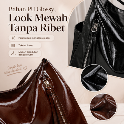 (COD)BRAVHOM Tas Hobo Wanita Glossy Kulit PU Premium Tas Selempang Shoulder Bag Besar Free Gantungan Boneka Beruang Untuk Sehari-hari Kerja (COD)BRAVHOM Tas Hobo Wanita Glossy Kulit PU Premium Tas Selempang Shoulder Bag Besar Free Gantungan Boneka Beruang Untuk Sehari-hari Kerja BravHom bag Kadonio Smart Home