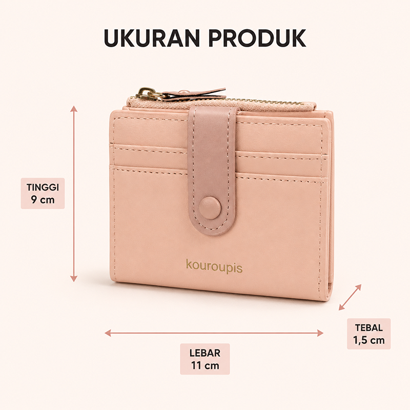 Bravhom Fashion Dompet Wanita Kulit Sapi Premium, Desain Simpel Dompet Kartu Mini Multifungsi dengan Saku Koin Resleting BG40 Bravhom Fashion Dompet Wanita Kulit Sapi Premium, Desain Simpel Dompet Kartu Mini Multifungsi dengan Saku Koin Resleting BG40 BravHom bag Kadonio Smart Home