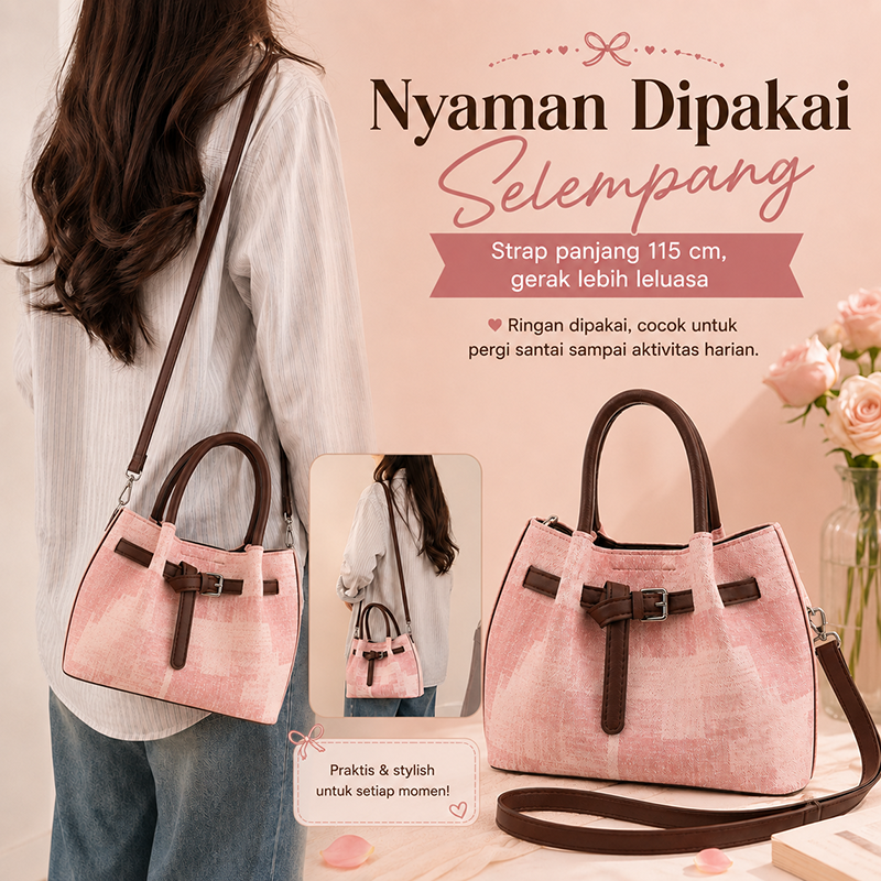 Bravhom Fashion Tas Wanita Vintage Pink Retro Premium Tas Tangan & Selempang Wanita Elegan untuk Daily Look Estetik BG09 Bravhom Fashion Tas Wanita Vintage Pink Retro Premium Tas Tangan & Selempang Wanita Elegan untuk Daily Look Estetik BG09 BravHom Official Store  Kadonio Smart Home