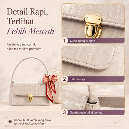 (COD)BRAVHOM Tas Bahu Wanita Underarm Croco Elegan Pita Satin - Tas Kekinian Premium Ringan Cocok Kerja Hangout (COD)BRAVHOM Tas Bahu Wanita Underarm Croco Elegan Pita Satin - Tas Kekinian Premium Ringan Cocok Kerja Hangout BravHom Official Store  Kadonio Smart Home