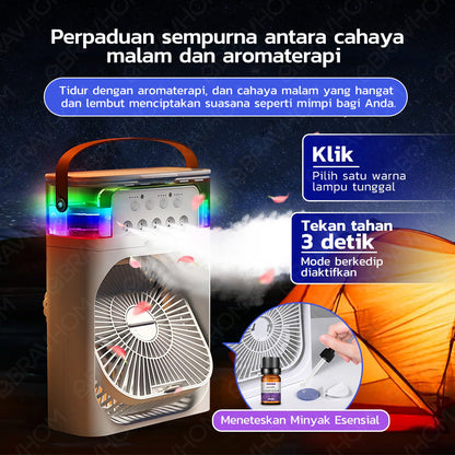 (COD)Bravhom kipas angin AC 4 Kecepatan Portable Waktu 2-6H Aromaterapi Nano Spray 4 Tingkatan 600ML Tangki Air 360° Adjustment Air Cooler Meja Kipas angin uap Portable (COD)Bravhom kipas angin AC 4 Kecepatan Portable Waktu 2-6H Aromaterapi Nano Spray 4 Tingkatan 600ML Tangki Air 360° Adjustment Air Cooler Meja Kipas angin uap Portable BravHom Fan Kadonio Smart Home
