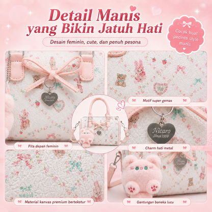 BRAVHOM Tas Boston Mini Selempang Wanita Boneka Kucing Imut BRAVHOM Tas Boston Mini Selempang Wanita Boneka Kucing Imut BravHom Official Store  Kadonio Smart Home
