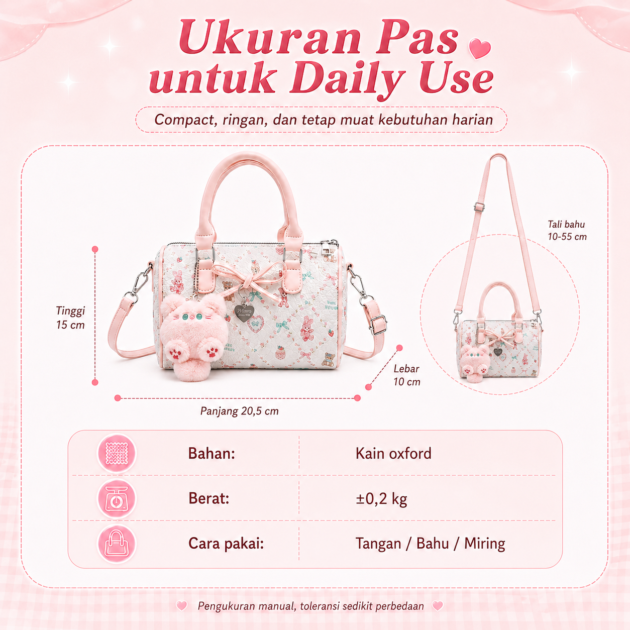BRAVHOM Tas Boston Mini Selempang Wanita Boneka Kucing Imut BRAVHOM Tas Boston Mini Selempang Wanita Boneka Kucing Imut BravHom Official Store  Kadonio Smart Home