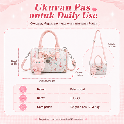 BRAVHOM Tas Boston Mini Selempang Wanita Boneka Kucing Imut BRAVHOM Tas Boston Mini Selempang Wanita Boneka Kucing Imut BravHom Official Store  Kadonio Smart Home