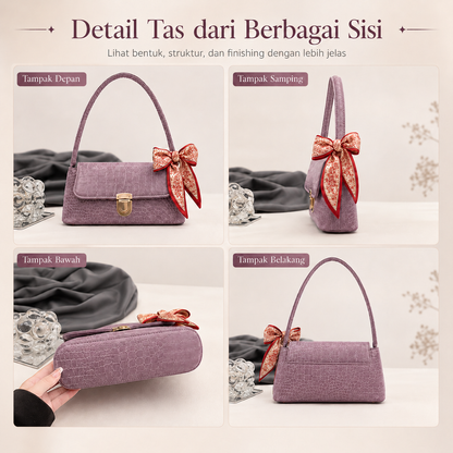 (COD)BRAVHOM Tas Bahu Wanita Underarm Croco Elegan Pita Satin - Tas Kekinian Premium Ringan Cocok Kerja Hangout (COD)BRAVHOM Tas Bahu Wanita Underarm Croco Elegan Pita Satin - Tas Kekinian Premium Ringan Cocok Kerja Hangout BravHom Official Store  Kadonio Smart Home