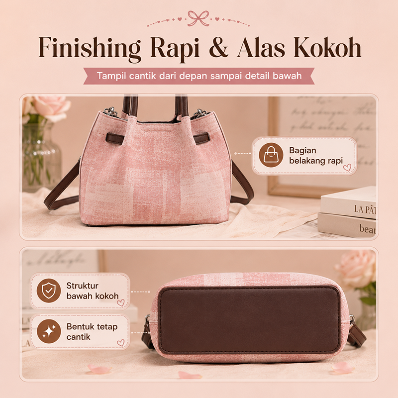 Bravhom Fashion Tas Wanita Vintage Pink Retro Premium Tas Tangan & Selempang Wanita Elegan untuk Daily Look Estetik BG09 Bravhom Fashion Tas Wanita Vintage Pink Retro Premium Tas Tangan & Selempang Wanita Elegan untuk Daily Look Estetik BG09 BravHom Official Store  Kadonio Smart Home