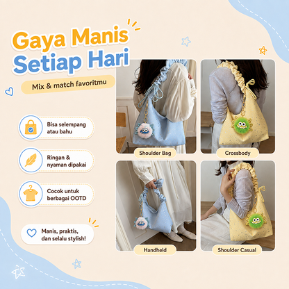 Bravhom Fashion Tas Bahu Tote Bintang Wanita Tali Kerut Adjustable, Bonus Gantungan Pom Pom Gratis, Tas Selempang Daily Use Muat Banyak BG18 Bravhom Fashion Tas Bahu Tote Bintang Wanita Tali Kerut Adjustable, Bonus Gantungan Pom Pom Gratis, Tas Selempang Daily Use Muat Banyak BG18 BravHom Official Store  Kadonio Smart Home