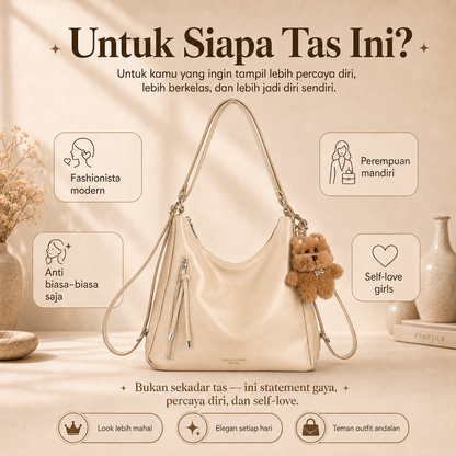 BRAVHOM Tas Selempang Wanita Multifungsi 3 Gaya Kapasitas Besar Kulit Sintetis Premium | Free Gantungan Boneka Anjing Lucu BRAVHOM Tas Selempang Wanita Multifungsi 3 Gaya Kapasitas Besar Kulit Sintetis Premium | Free Gantungan Boneka Anjing Lucu BravHom Official Store  Kadonio Smart Home