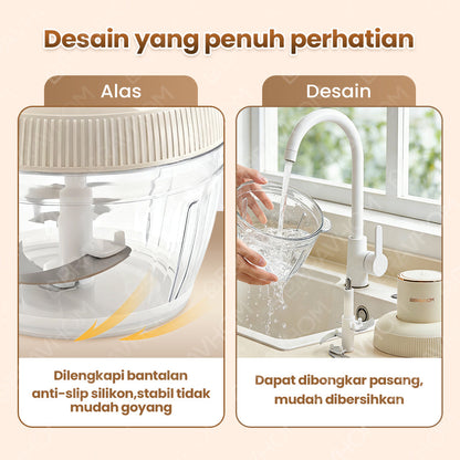 (COD)Bravhom Penggiling Makanan/Daging/Bumbu Multifungsi KapasitasBesar 2L+0.9L dari Bahan PC Food-Gradedengan Tiga Kecepatan dan Pisau Stainless Steel (COD)Bravhom Penggiling Makanan/Daging/Bumbu Multifungsi KapasitasBesar 2L+0.9L dari Bahan PC Food-Gradedengan Tiga Kecepatan dan Pisau Stainless Steel BravHom Official Store  Kadonio Smart Home