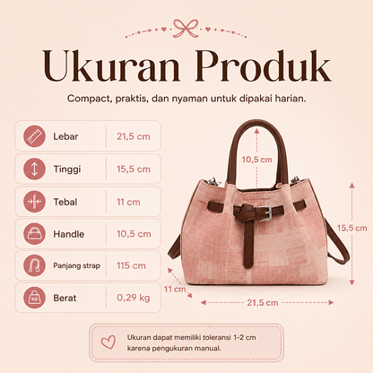 Bravhom Fashion Tas Wanita Vintage Pink Retro Premium Tas Tangan & Selempang Wanita Elegan untuk Daily Look Estetik BG09 Bravhom Fashion Tas Wanita Vintage Pink Retro Premium Tas Tangan & Selempang Wanita Elegan untuk Daily Look Estetik BG09 BravHom Official Store  Kadonio Smart Home