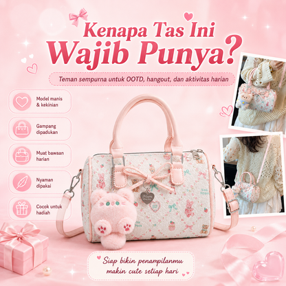 BRAVHOM Tas Boston Mini Selempang Wanita Boneka Kucing Imut BRAVHOM Tas Boston Mini Selempang Wanita Boneka Kucing Imut BravHom Official Store  Kadonio Smart Home