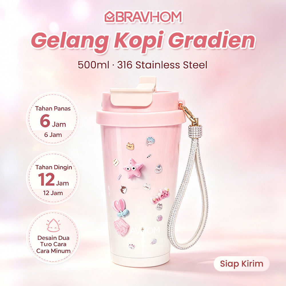 (COD)Bravhom 500ML Tumbler Kopi Dopamin Gradasi Stainless SUS316 Botol Minum Viral Portable Cocok untuk Harian Sekolah Jalan-jalan Olahraga Tumbler Aesthetic Kekinian OOTD Coffee Tumbler BT08 (COD)Bravhom 500ML Tumbler Kopi Dopamin Gradasi Stainless SUS316 Botol Minum Viral Portable Cocok untuk Harian Sekolah Jalan-jalan Olahraga Tumbler Aesthetic Kekinian OOTD Coffee Tumbler BT08 BravHom  Kadonio Smart Home