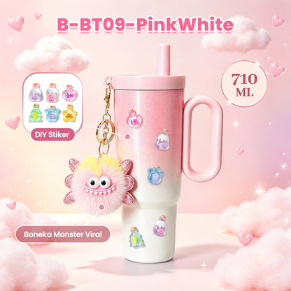 (COD)Bravhom 710ml Gradasi Botol Tumbler Stainless Steel 316 Tumbler Gagang Kapasitas Gradasi Viral Tahan Panas & Dingin Bonus Aksesoris Bisa Minum Sedotan BT09 (COD)Bravhom 710ml Gradasi Botol Tumbler Stainless Steel 316 Tumbler Gagang Kapasitas Gradasi Viral Tahan Panas & Dingin Bonus Aksesoris Bisa Minum Sedotan BT09 BravHom  Kadonio Smart Home