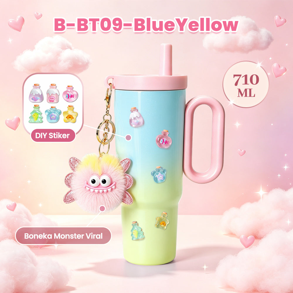 (COD)Bravhom 710ml Gradasi Botol Tumbler Stainless Steel 316 Tumbler Gagang Kapasitas Gradasi Viral Tahan Panas & Dingin Bonus Aksesoris Bisa Minum Sedotan BT09 (COD)Bravhom 710ml Gradasi Botol Tumbler Stainless Steel 316 Tumbler Gagang Kapasitas Gradasi Viral Tahan Panas & Dingin Bonus Aksesoris Bisa Minum Sedotan BT09 BravHom  Kadonio Smart Home