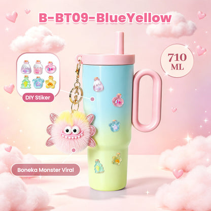 (COD)Bravhom 710ml Gradasi Botol Tumbler Stainless Steel 316 Tumbler Gagang Kapasitas Gradasi Viral Tahan Panas & Dingin Bonus Aksesoris Bisa Minum Sedotan BT09 (COD)Bravhom 710ml Gradasi Botol Tumbler Stainless Steel 316 Tumbler Gagang Kapasitas Gradasi Viral Tahan Panas & Dingin Bonus Aksesoris Bisa Minum Sedotan BT09 BravHom  Kadonio Smart Home
