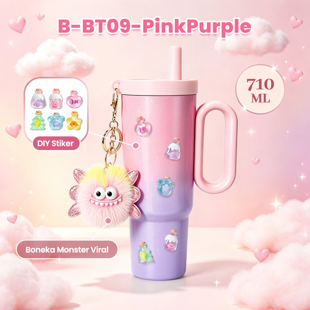 (COD)Bravhom 710ml Gradasi Botol Tumbler Stainless Steel 316 Tumbler Gagang Kapasitas Gradasi Viral Tahan Panas & Dingin Bonus Aksesoris Bisa Minum Sedotan BT09 (COD)Bravhom 710ml Gradasi Botol Tumbler Stainless Steel 316 Tumbler Gagang Kapasitas Gradasi Viral Tahan Panas & Dingin Bonus Aksesoris Bisa Minum Sedotan BT09 BravHom  Kadonio Smart Home
