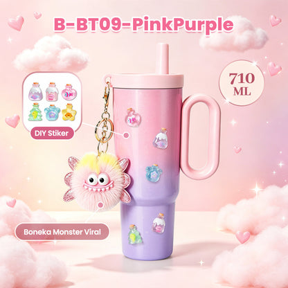 (COD)Bravhom 710ml Gradasi Botol Tumbler Stainless Steel 316 Tumbler Gagang Kapasitas Gradasi Viral Tahan Panas & Dingin Bonus Aksesoris Bisa Minum Sedotan BT09 (COD)Bravhom 710ml Gradasi Botol Tumbler Stainless Steel 316 Tumbler Gagang Kapasitas Gradasi Viral Tahan Panas & Dingin Bonus Aksesoris Bisa Minum Sedotan BT09 BravHom  Kadonio Smart Home