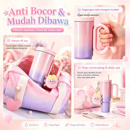 (COD)Bravhom 710ml Gradasi Botol Tumbler Stainless Steel 316 Tumbler Gagang Kapasitas Gradasi Viral Tahan Panas & Dingin Bonus Aksesoris Bisa Minum Sedotan BT09 (COD)Bravhom 710ml Gradasi Botol Tumbler Stainless Steel 316 Tumbler Gagang Kapasitas Gradasi Viral Tahan Panas & Dingin Bonus Aksesoris Bisa Minum Sedotan BT09 BravHom  Kadonio Smart Home