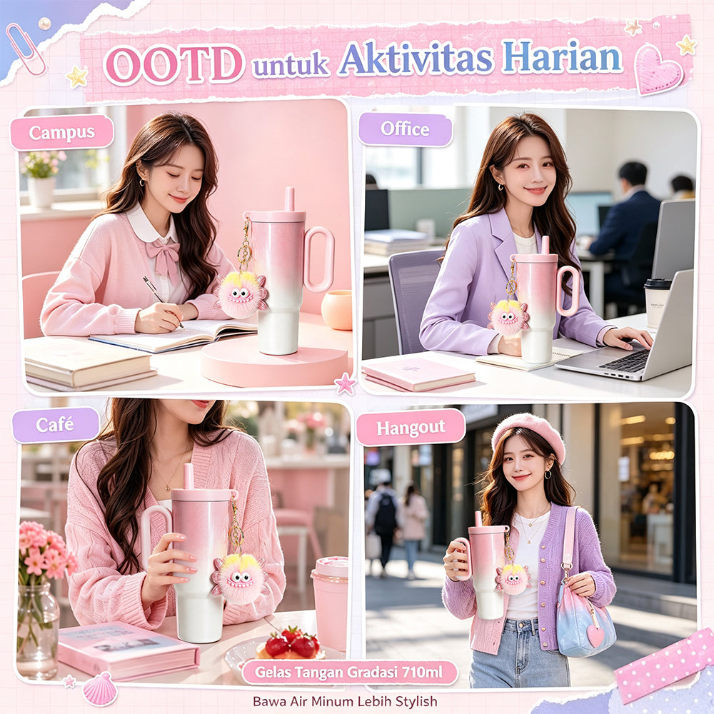 (COD)Bravhom 710ml Gradasi Botol Tumbler Stainless Steel 316 Tumbler Gagang Kapasitas Gradasi Viral Tahan Panas & Dingin Bonus Aksesoris Bisa Minum Sedotan BT09 (COD)Bravhom 710ml Gradasi Botol Tumbler Stainless Steel 316 Tumbler Gagang Kapasitas Gradasi Viral Tahan Panas & Dingin Bonus Aksesoris Bisa Minum Sedotan BT09 BravHom  Kadonio Smart Home