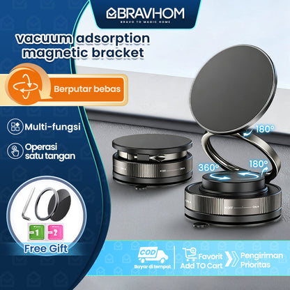 (COD)Bravhom Holder Ponsel / Phone Magnet 360° Hisap Kuat di Mobil & Kaca Nggak Jatuh Buat Gym Masak Nonton Praktis Banget PH02 (COD)Bravhom Holder Ponsel / Phone Magnet 360° Hisap Kuat di Mobil & Kaca Nggak Jatuh Buat Gym Masak Nonton Praktis Banget PH02 BravHom Official Store  Kadonio Smart Home