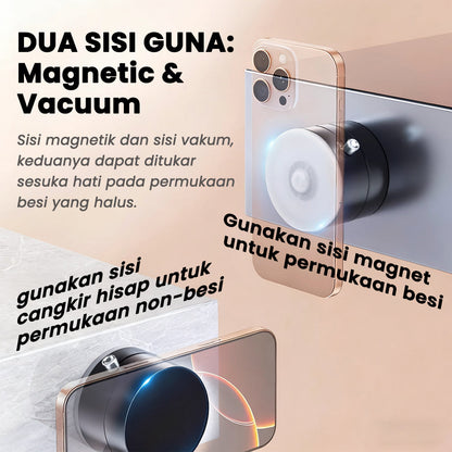 Bravhom Magnetic Vacuum Phone Holder Dudukan HP Magnetik Vakum Kuat - Mini Kokoh, Stabil untuk Meja, Tripod & Kerja Harian-PH01 Bravhom Magnetic Vacuum Phone Holder Dudukan HP Magnetik Vakum Kuat - Mini Kokoh, Stabil untuk Meja, Tripod & Kerja Harian-PH01 BravHom Official Store  Kadonio Smart Home