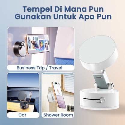 Bravhom Magnetic Vacuum Phone Holder Dudukan HP Magnetik Vakum Kuat - Mini Kokoh, Stabil untuk Meja, Tripod & Kerja Harian-PH01 Bravhom Magnetic Vacuum Phone Holder Dudukan HP Magnetik Vakum Kuat - Mini Kokoh, Stabil untuk Meja, Tripod & Kerja Harian-PH01 BravHom Official Store  Kadonio Smart Home
