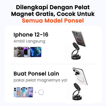 (COD)Bravhom Holder Ponsel / Phone Magnet 360° Hisap Kuat di Mobil & Kaca Nggak Jatuh Buat Gym Masak Nonton Praktis Banget PH02 (COD)Bravhom Holder Ponsel / Phone Magnet 360° Hisap Kuat di Mobil & Kaca Nggak Jatuh Buat Gym Masak Nonton Praktis Banget PH02 BravHom Official Store  Kadonio Smart Home