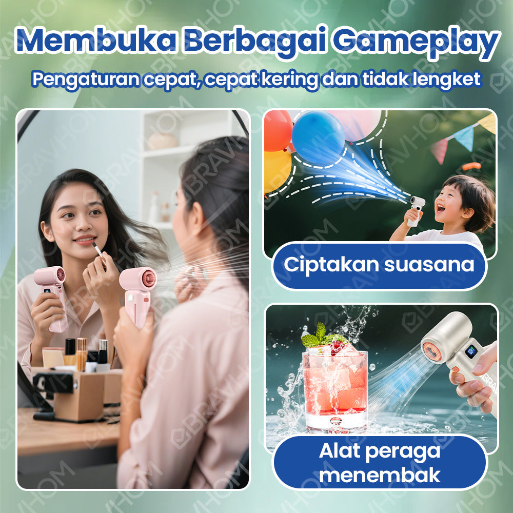 (COD)Bravhom Kipas Angin Turbo 2in1 200KRPM High-Speed 12000mAh 6 Gigi Lampu Malam (COD)Bravhom Kipas Angin Turbo 2in1 200KRPM High-Speed 12000mAh 6 Gigi Lampu Malam BravHom Fan Kadonio Smart Home