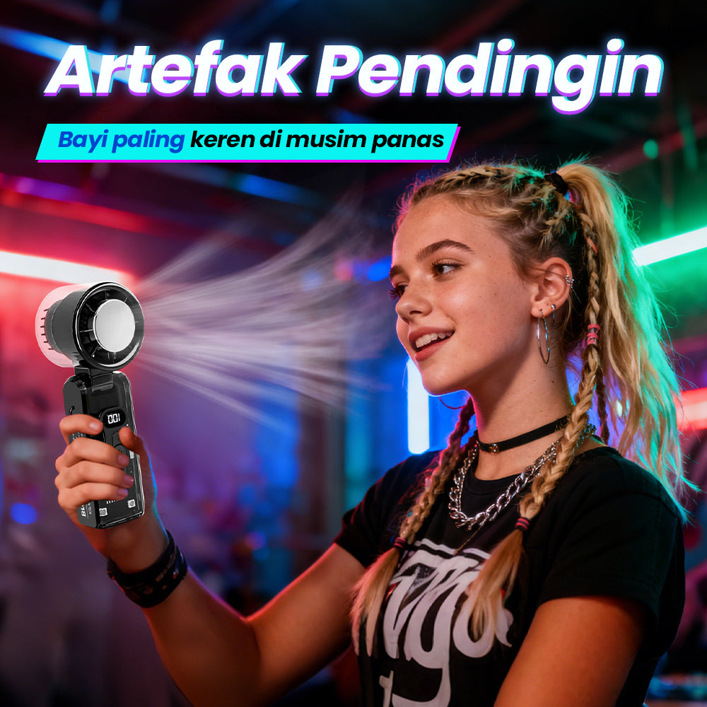 (COD) Bravhom Kipas Angin Lipat Portabel denganPendingin Semikonduktor100Tingkat Kecepatan |Dapat Dipakai diLeher & Diselempang, DesainTransparan yang Stylish (COD) Bravhom Kipas Angin Lipat Portabel denganPendingin Semikonduktor100Tingkat Kecepatan |Dapat Dipakai diLeher & Diselempang, DesainTransparan yang Stylish BravHom Fan Kadonio Smart Home