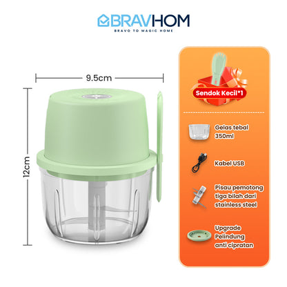 (COD)New Bravhom 1200mah Baterai DayaKuat Mini Chopper Electric 350 ML PortableBlender (COD)New Bravhom 1200mah Baterai DayaKuat Mini Chopper Electric 350 ML PortableBlender BravHom Blender Kadonio Smart Home
