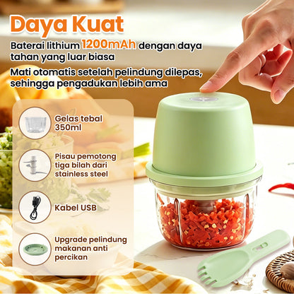 (COD)New Bravhom 1200mah Baterai DayaKuat Mini Chopper Electric 350 ML PortableBlender (COD)New Bravhom 1200mah Baterai DayaKuat Mini Chopper Electric 350 ML PortableBlender BravHom Blender Kadonio Smart Home