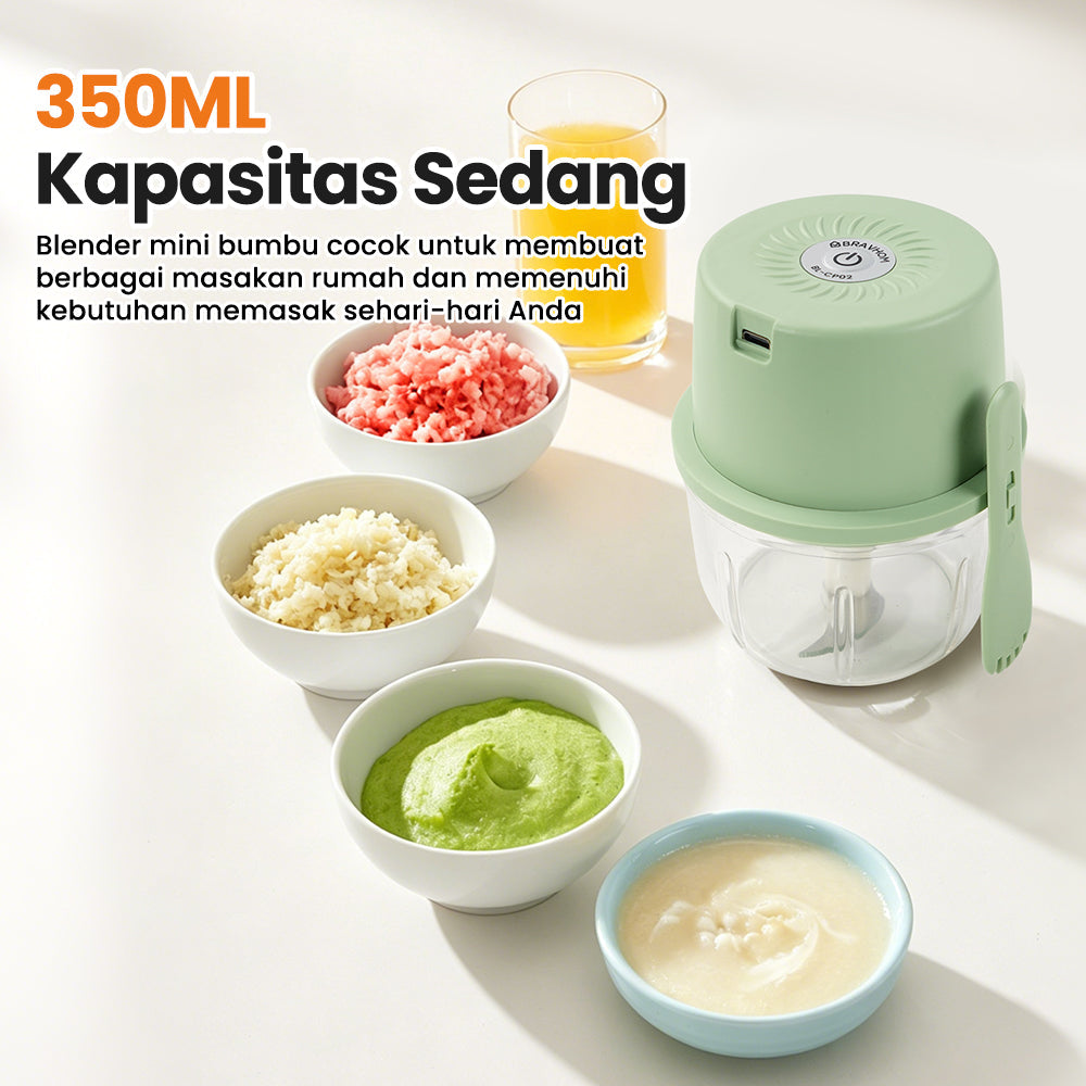 (COD)New Bravhom 1200mah Baterai DayaKuat Mini Chopper Electric 350 ML PortableBlender (COD)New Bravhom 1200mah Baterai DayaKuat Mini Chopper Electric 350 ML PortableBlender BravHom Blender Kadonio Smart Home