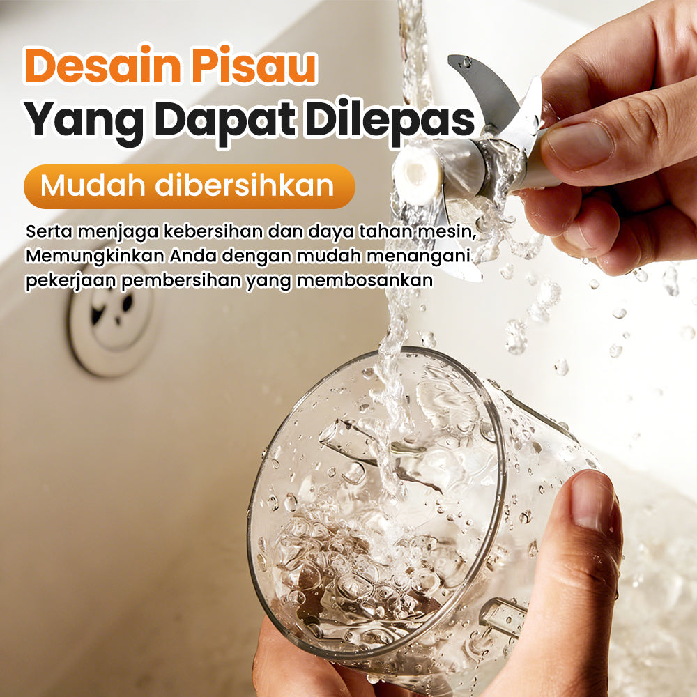 (COD)New Bravhom 1200mah Baterai DayaKuat Mini Chopper Electric 350 ML PortableBlender (COD)New Bravhom 1200mah Baterai DayaKuat Mini Chopper Electric 350 ML PortableBlender BravHom Blender Kadonio Smart Home