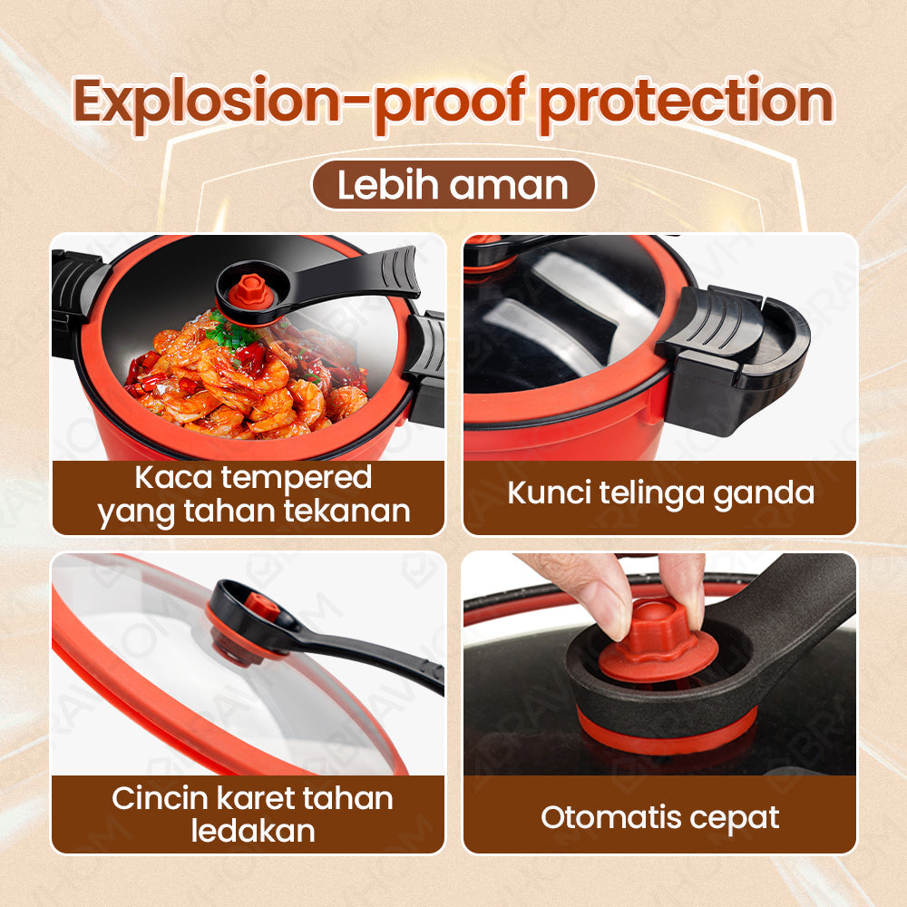 (COD)Bravhom Panci Listrik Serbaguna PanciPresto 3 Liter 300-700W pemanas kuah (COD)Bravhom Panci Listrik Serbaguna PanciPresto 3 Liter 300-700W pemanas kuah BravHom  Kadonio Smart Home