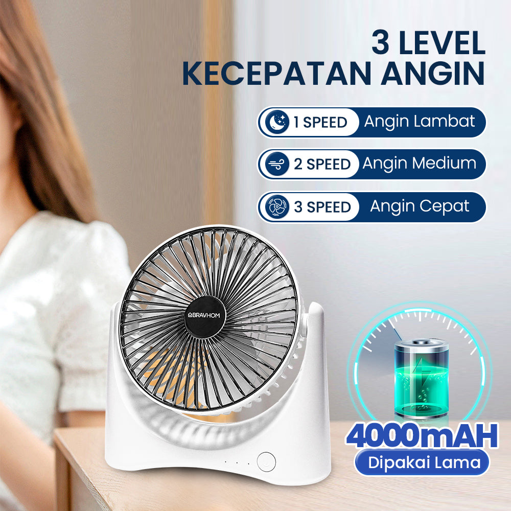 BravHom Protable Desktop Fan BL-FN04 BravHom Protable Desktop Fan BL-FN04 BravHom  Kadonio Smart Home