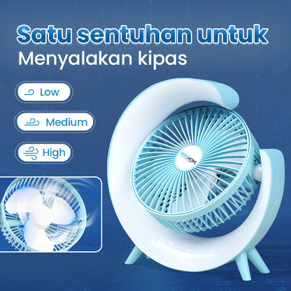 (COD)Bravhom Kipas Angin Portable Meja 2in1 Cahaya Sekitar Tidak Berisik 3 Kecepatan USB Cas kipas angin (COD)Bravhom Kipas Angin Portable Meja 2in1 Cahaya Sekitar Tidak Berisik 3 Kecepatan USB Cas kipas angin BravHom Fan Kadonio Smart Home